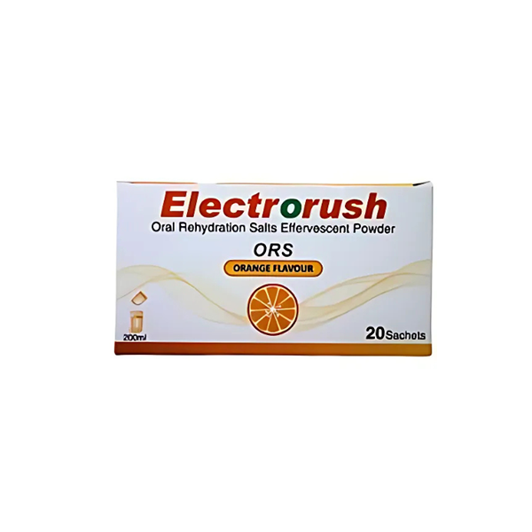 Electrorush Oral Rehydration Salts Orange 20 Sachets