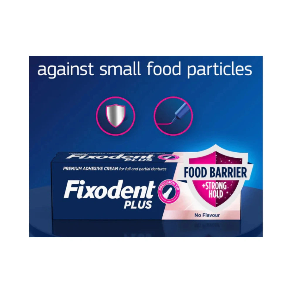 Fixodent Plus Foodseal Premium Denture Adhesive Cream (Pack of 6)