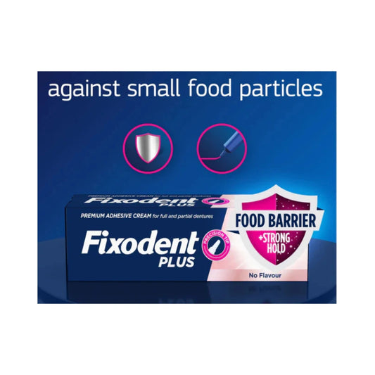 Fixodent Plus Foodseal Premium Denture Adhesive Cream (Pack of 6)