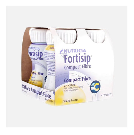 Fortisip Compact Fibre Vanilla 125ml Pack of 4