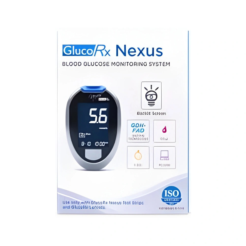 GlucoRx Nexus Blood Glucose Monitoring System Diabetic Starter Kit