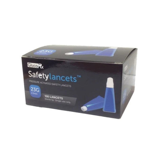 GlucoRx Safety Lancets (23G-26G-28G-30G)