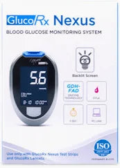 GlucoRx Nexus Blood Glucose Monitoring System Diabetic Starter Kit