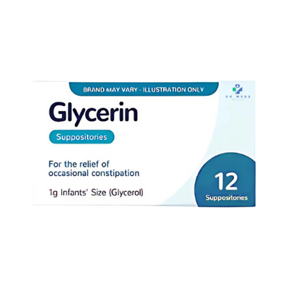 Glycerin 1g For Constipation Infant Size-12 Suppositories (Brand May Vary)