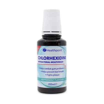 Healthpoint Chlorhexidine Antibacterial Peppermint Mouthwash with Fluoride - 200ml