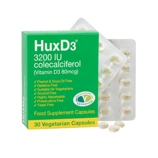 Hux D3 3200iu Colecalciferol 30 Vegetarian Caps