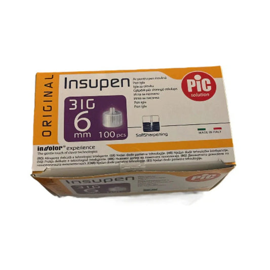 Insupen Original Pen Needles 6mm 31g, 100 Needles