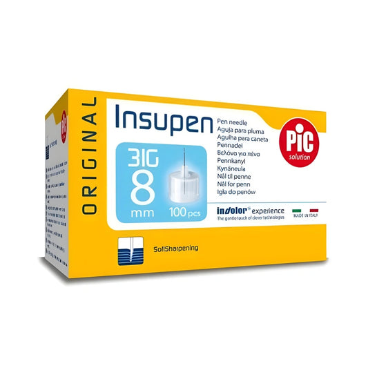 Insupen Original Pen Needles 8mm 31g, 100 Needles