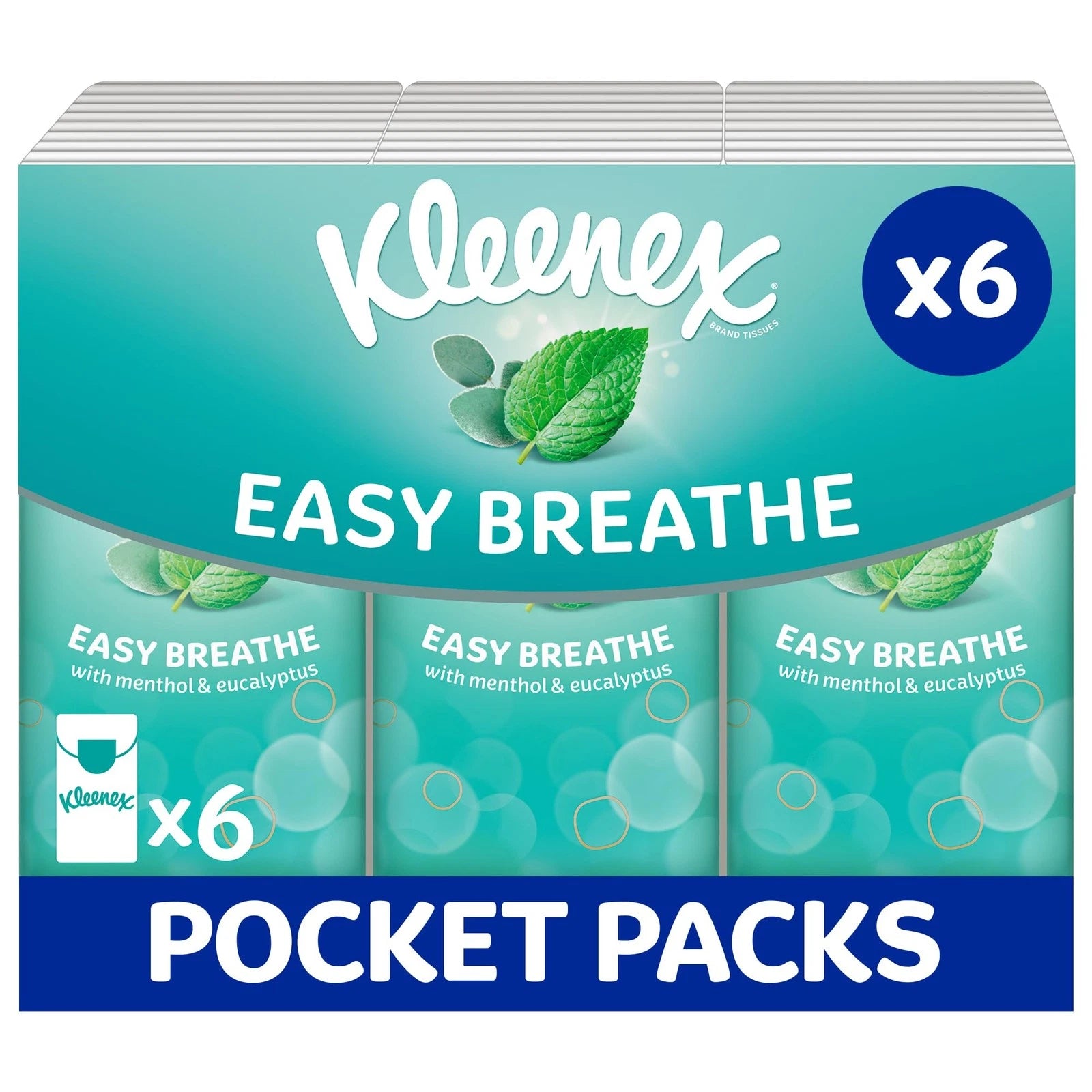Kleenex Easy Breathe Tissues with Menthol & Eucalyptus – Soothing Facial Tissues