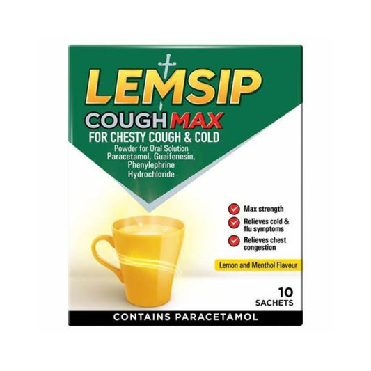Lemsip Cough Max for Chesty Cough & Cold Sachets 10s