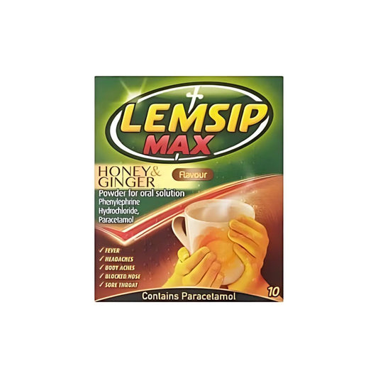 Lemsip Max Honey & Ginger Flavour Sachets 10s