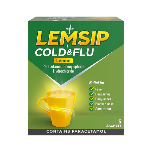 Lemsip Cold & Flu Lemon 5s