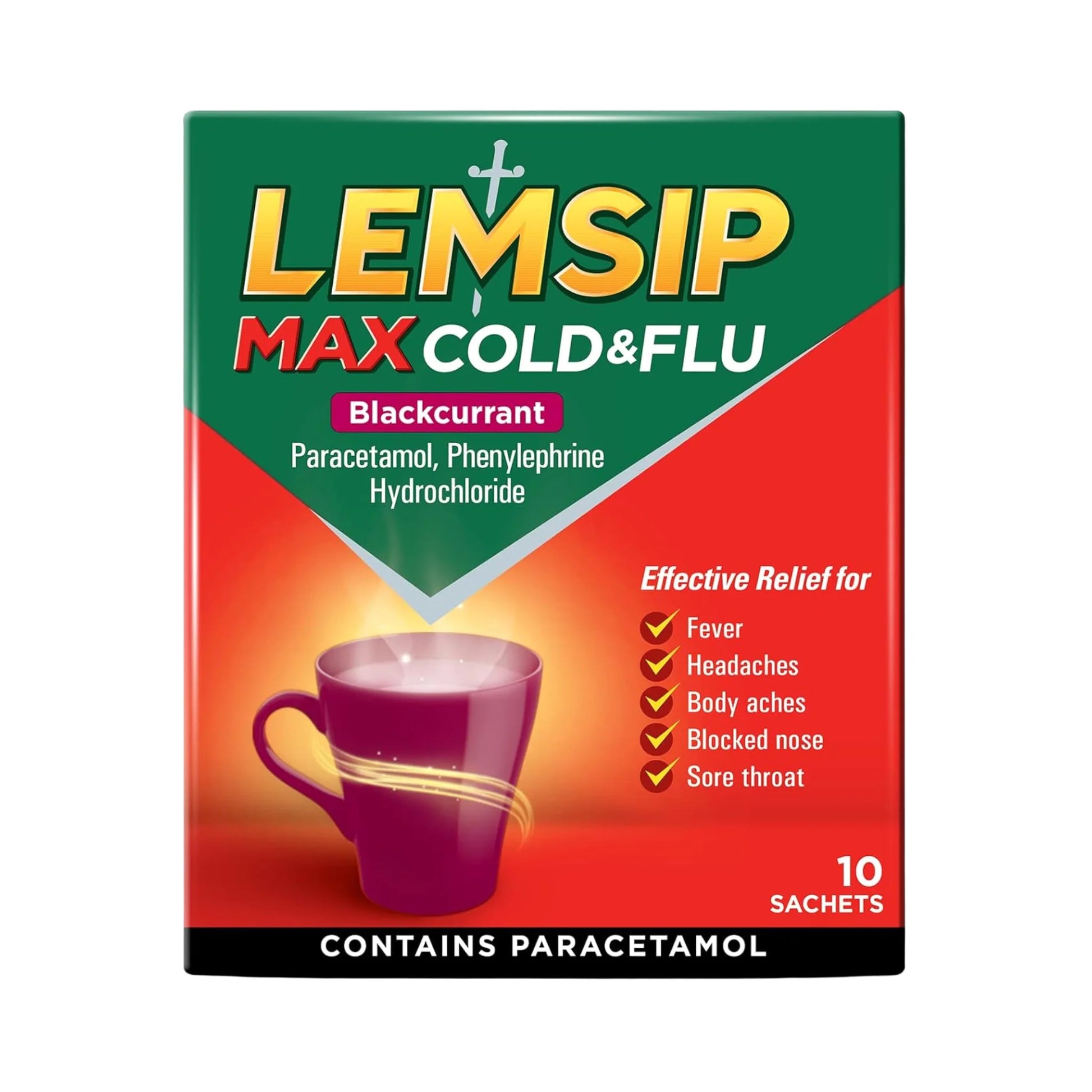 Lemsip Max Cold & Flu Blackcurrant 10s