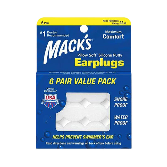 Mack's Pillow Soft Silicone Earplugs - 6 Pairs