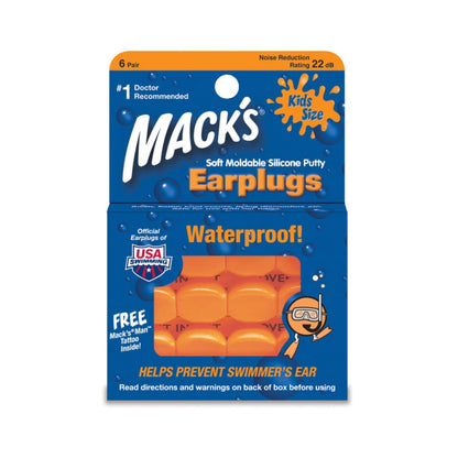 Mack's Pillow Soft Silicone Earplugs Kids Size - 6 Pairs