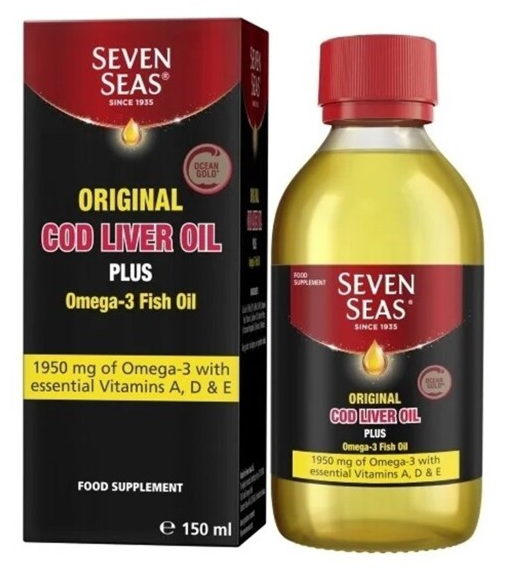 Seven Seas Cod Liver Oil Plus Omega- 3 Fish Oil Liquid With Vitamin D