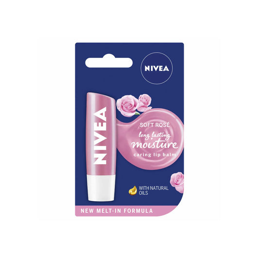 Nivea Soft Rose Caring Lip Balm 4.8g