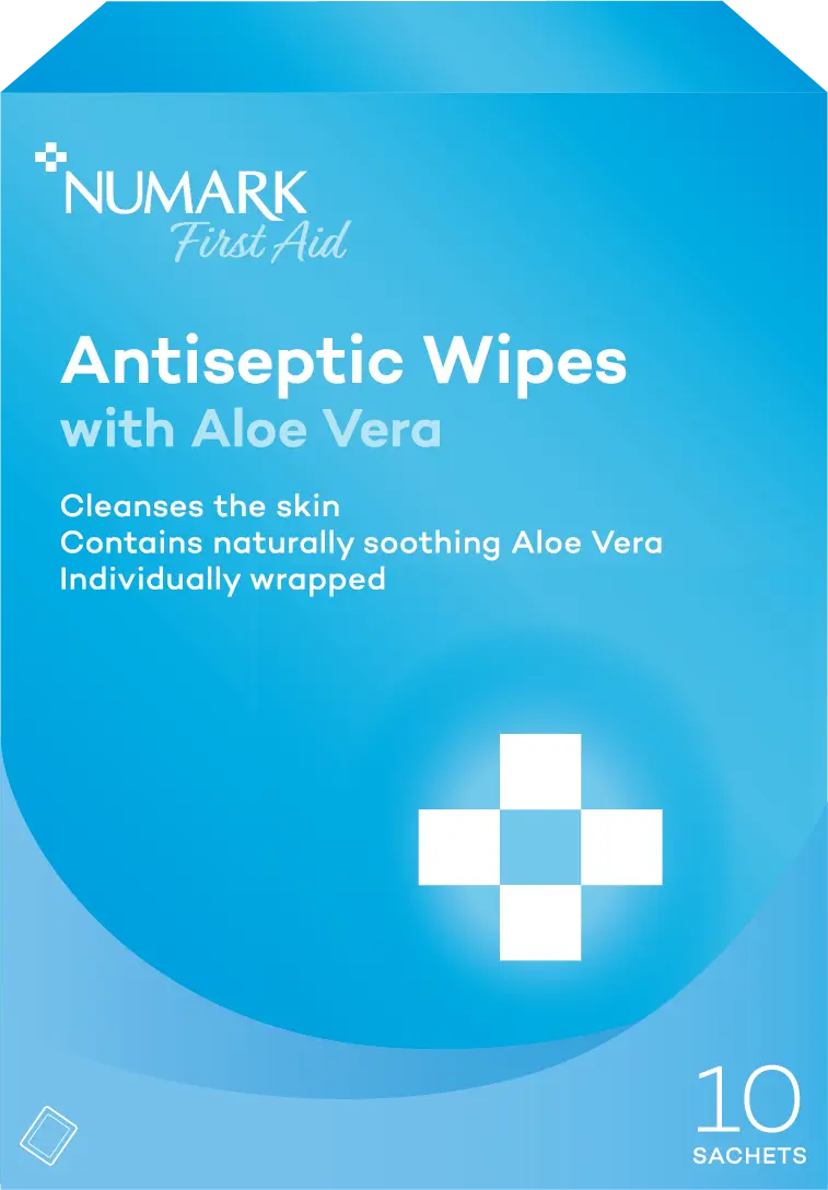 Numark Antiseptic Wipes – Pack of 10 Individually Sealed Sachets