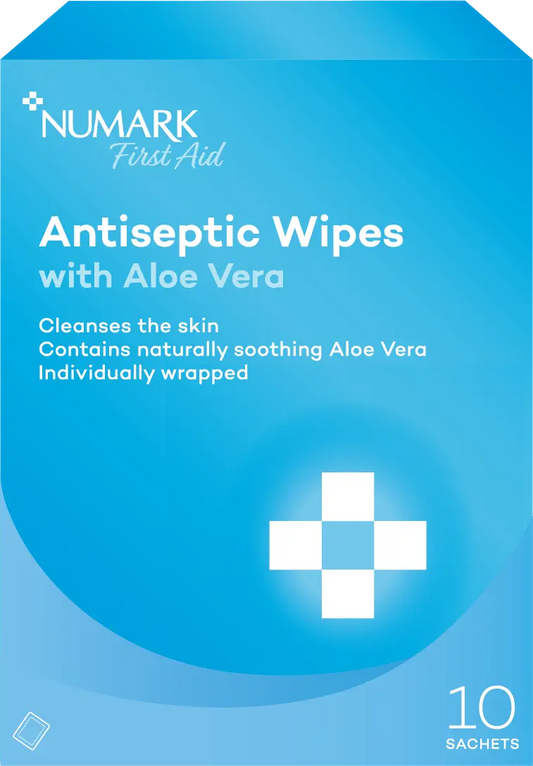 Numark Antiseptic Wipes – Pack of 10 Individually Sealed Sachets
