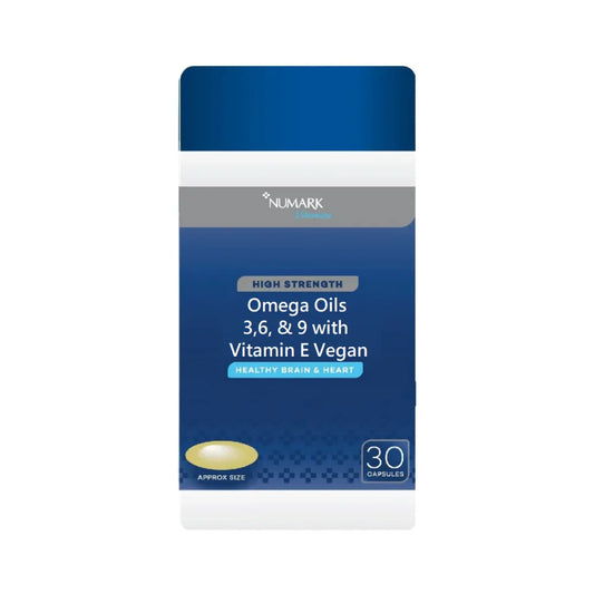 Numark Omega 3, 6, 9 with Vitamin E - Heart Health - Vegan - 30 capules