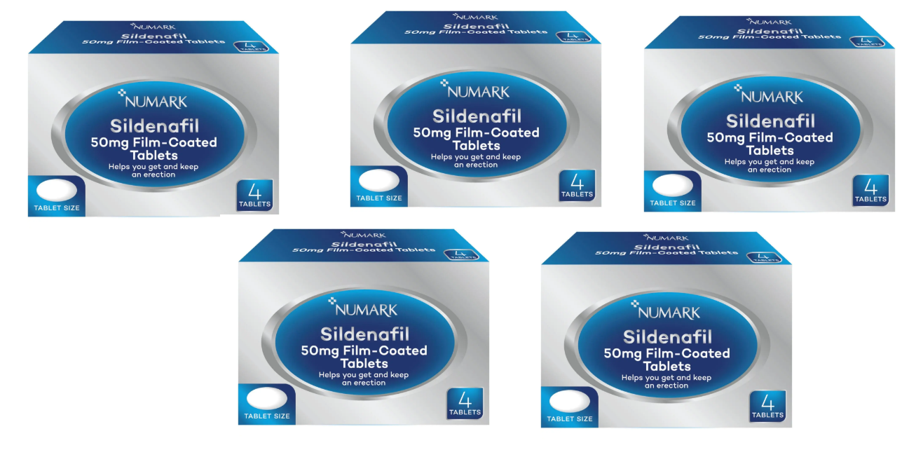  Numark Sildenafil 50mg Tablets – 4 Pack2