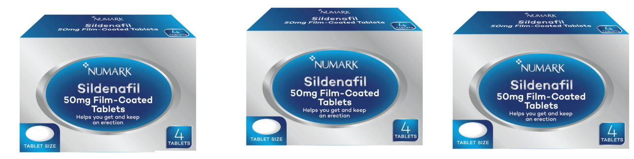  Numark Sildenafil 50mg Tablets – 4 Pack1