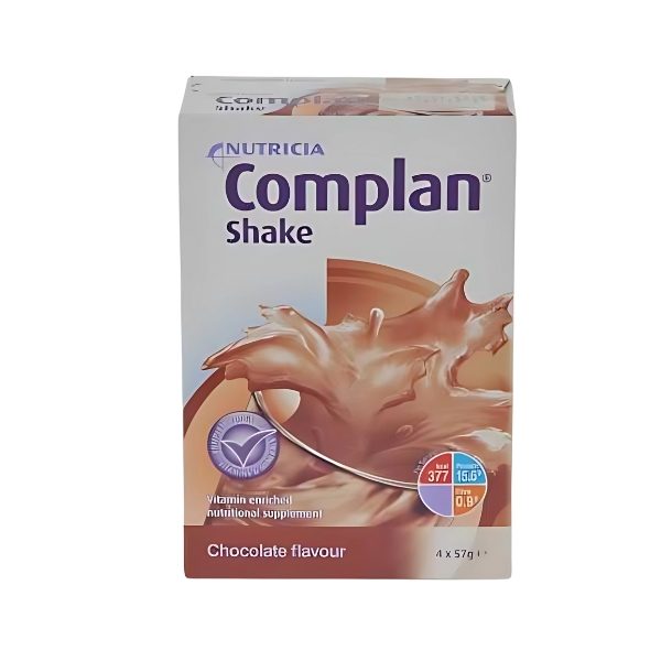 Nutricia Complan Shake Sachets Chocolate Flavour 4x 57g