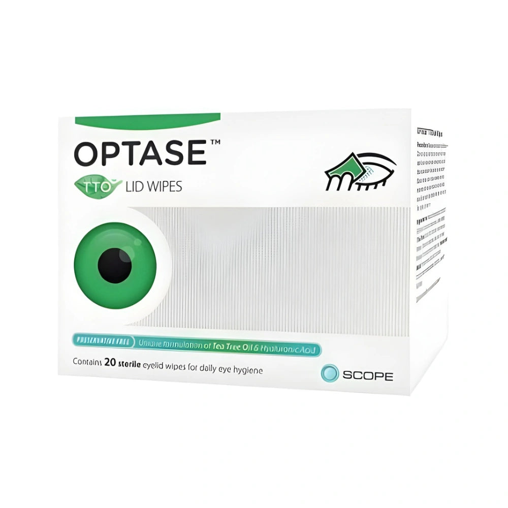 Optase Tto (Tea Tree Oil) Eye Lid 20 Wipes Preservative Free Scope Blepharitis