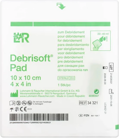 Debrisoft Wound Debridement Pads 10cm x 10cm