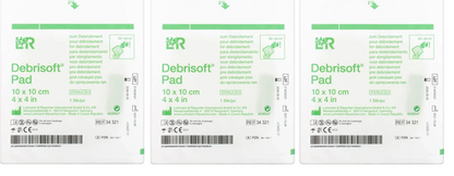 Debrisoft Wound Debridement Pads 10cm x 10cm