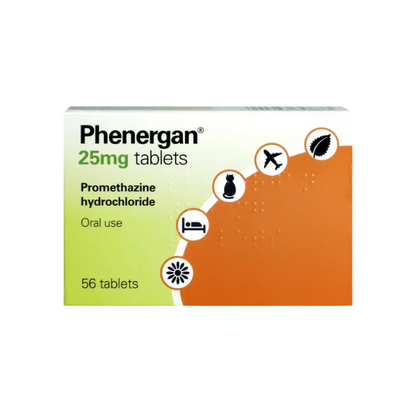 Phenergan 25mg (Promethazine Hydrochloride) - 56 Tablets (Pmed)