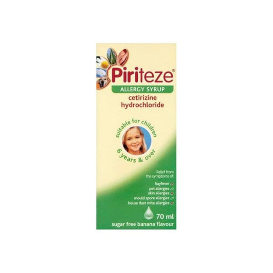 Piriteze Allergy Syrup 70ml (6+ Years)