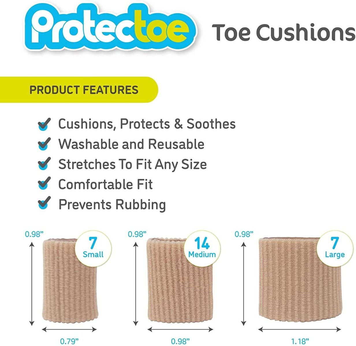 Protectoe Toe Cushions 3 Sizes 
