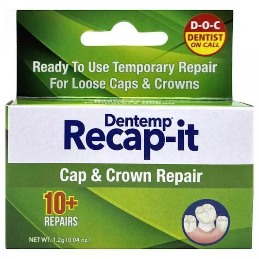 Recapit No Mix Cemen Repair Loose Caps Crowns Emergency Cement Broken Denture 10+Repairs
