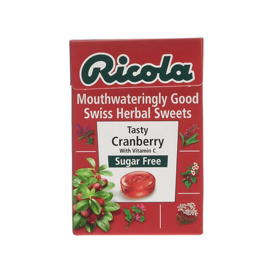Ricola Cranberry Swiss Herb Drops Sugar Free 45g