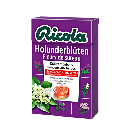 Ricola Elderflower Swiss Herb Drops Sugar Free 45g