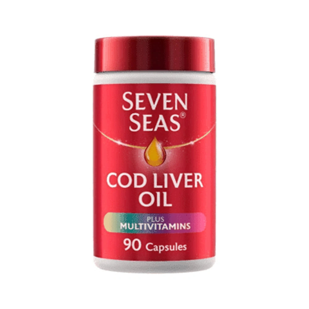Seven Seas Cod Liver Oil Omega-3 Fish Oil Plus Multivitamins - 90 Capsules