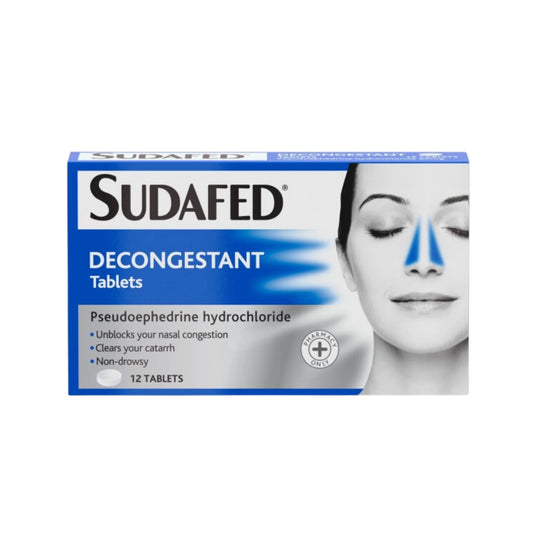Sudafed Decongestant Tablets 12s