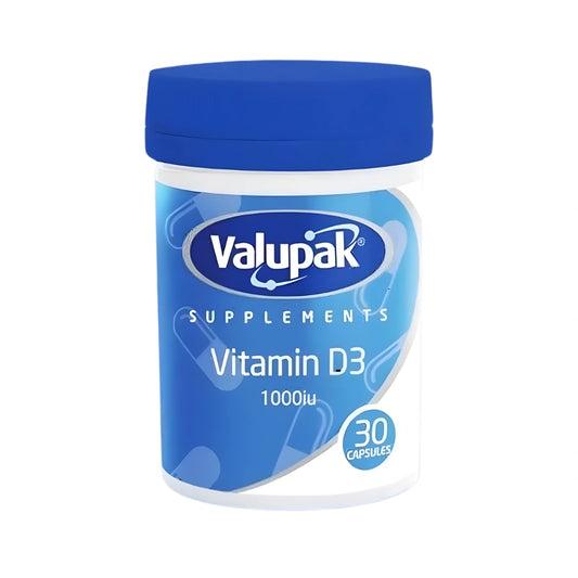 Valupak Vitamin D3 1000iu Capsules - 30
