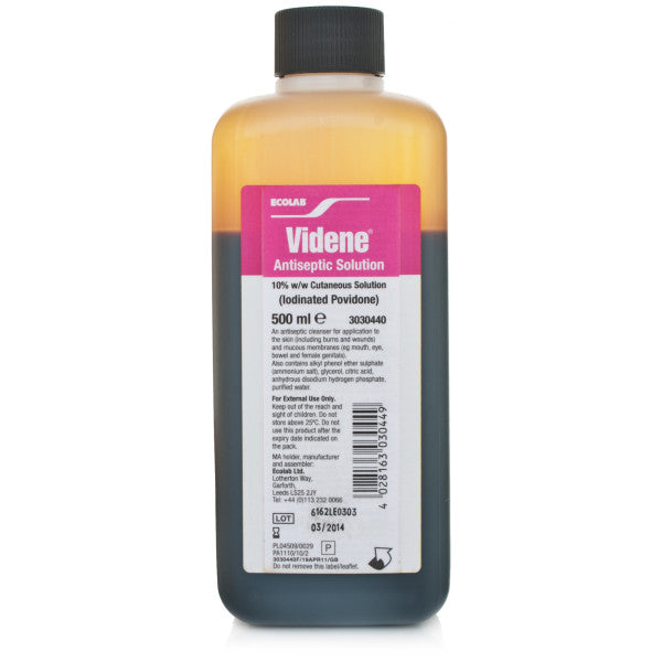 Videne Antiseptic 10% 500mlVidene Antiseptic 10% 500ml