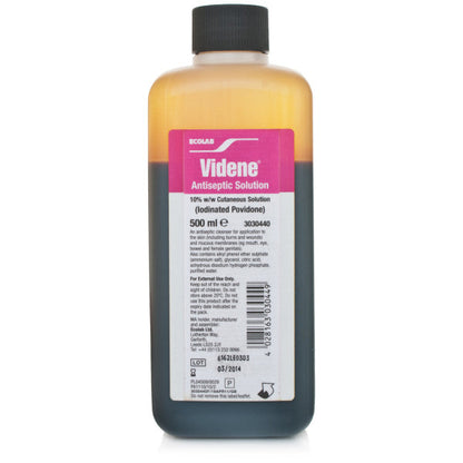 Videne Antiseptic 10% 500mlVidene Antiseptic 10% 500ml