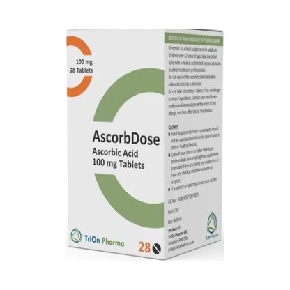 Vitamin C (Ascorbic Acid) 100mg Tablets – Ascorbdose (28 Tablets)