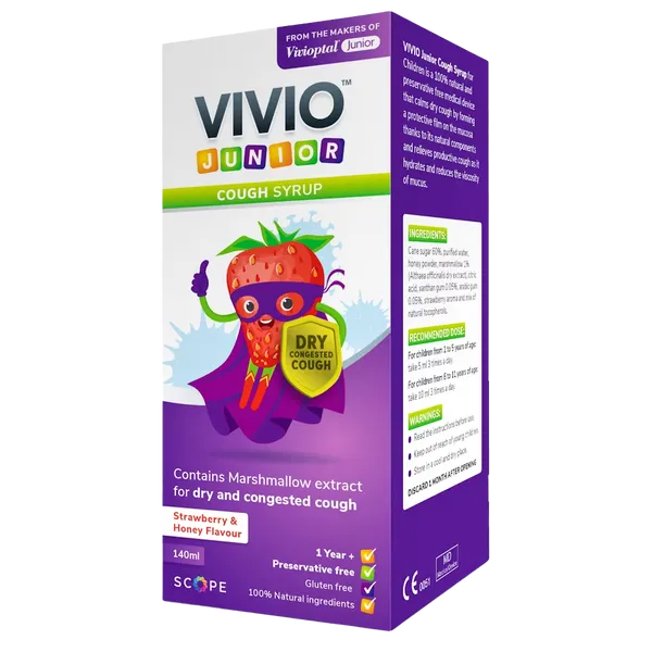Vivio Junior Cough Syrup 140ml - Natural Cough Relief for Children
