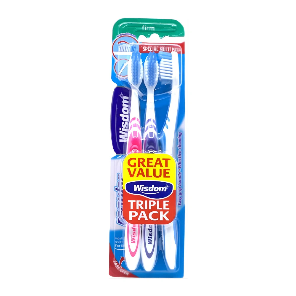 Wisdom Regular Fresh Toothbrush Firm Triple Pack
