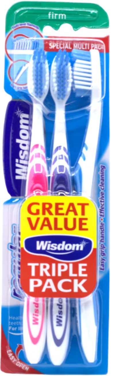 Wisdom Regular Fresh Toothbrush Firm Triple Pack