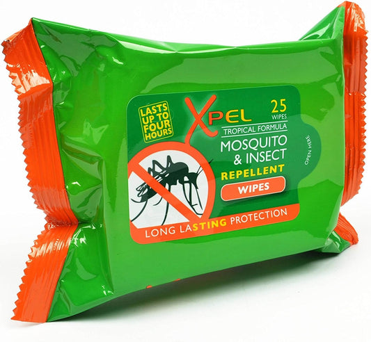 Xpel Tropical Formula Mosquito Insect Repellent Wipes - 25 Wipes