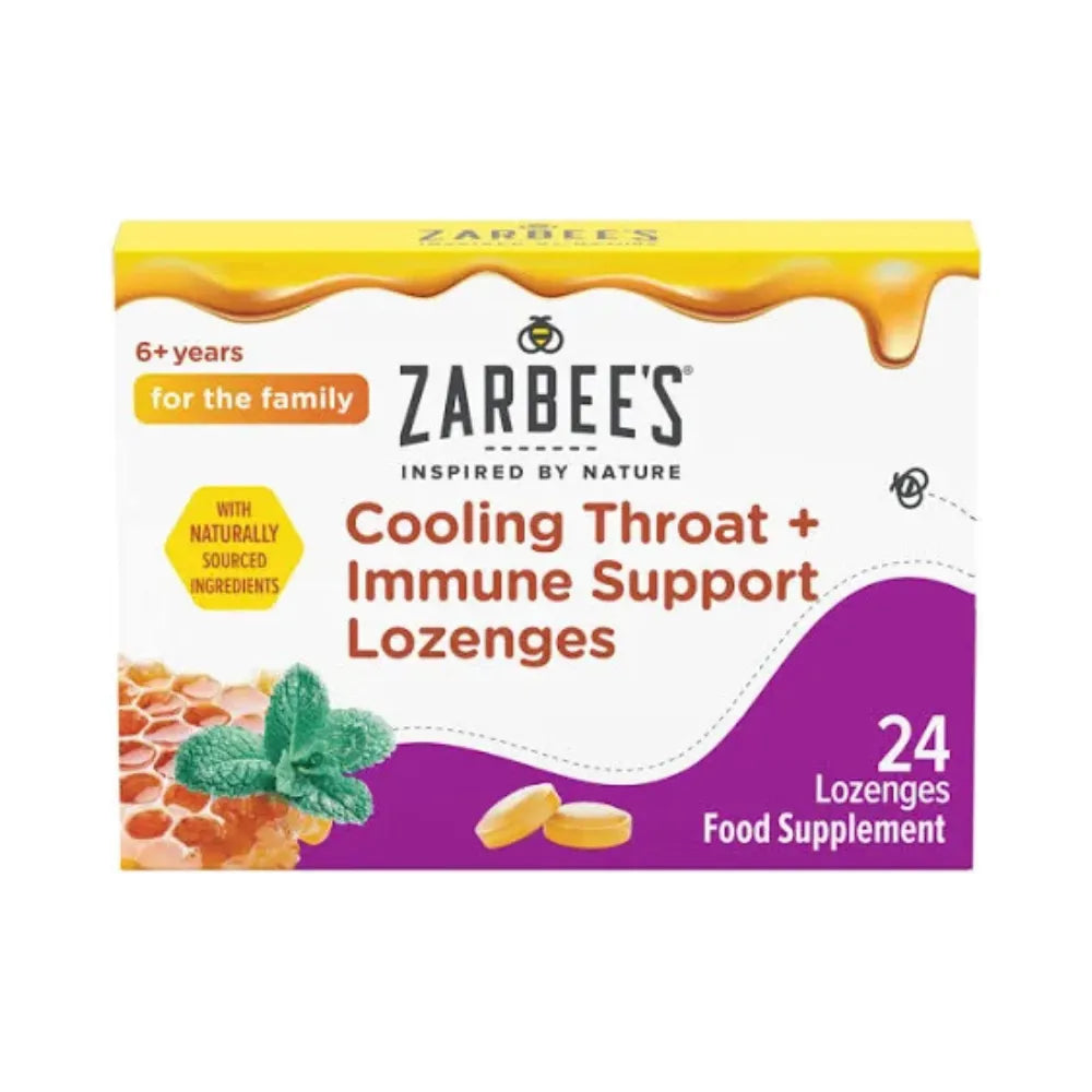 Zarbee's Cooling Throat + Immune Support Lozenges - 24 Lozenges