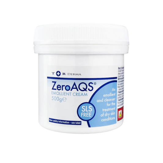 ZeroAQS Emollient Cream & Cleanser Dry Skin Conditions Treatment SLS Free 500g