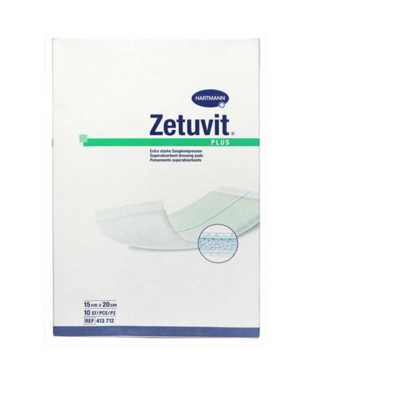 Hartmann Zetuvit Plus Absorbent Dressing 10 Pads 15x20cm