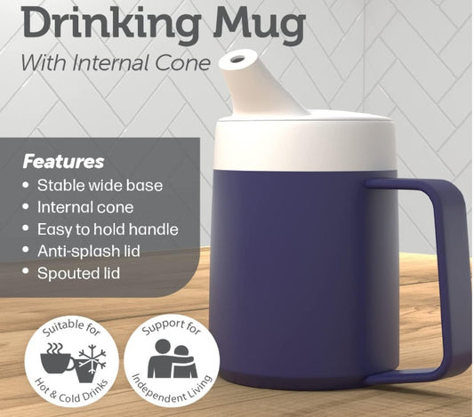 Adult Drinking Cup/Beaker/Mug for Disabled Adults with Easy Grip Handle's